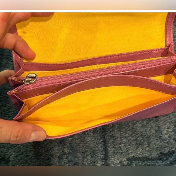 HOBO | Women’s Pink Long Leather Wallet - Picture 2 of 15